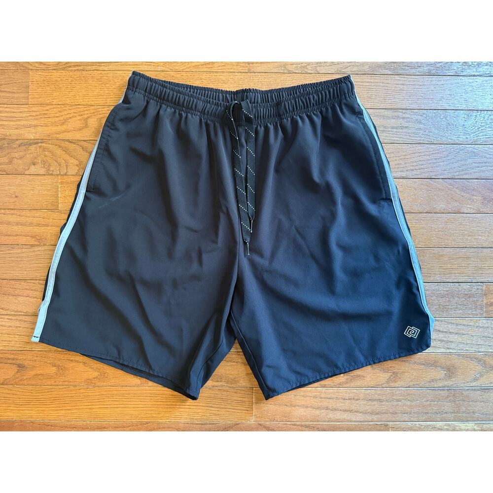 Zelos Mens Athletic Work out shorts Black Medium